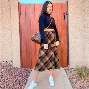 Vintage Spiegel Wool Plaid Skirt Perfect for Fall